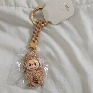 NWT Labubu Blingy Gold Keychain/ Bag Charm